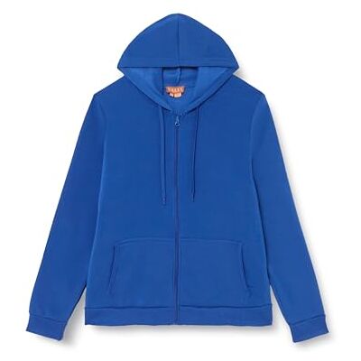 NALLY Snygg huvtröja för kvinnor med dragkedja, polyester, kobolt, storlek XXL, Kobolt, XXL NALLY Snygg huvtröja för kvinnor med dragkedja, polyester, kobolt, storlek XXL, Kobolt, XXL