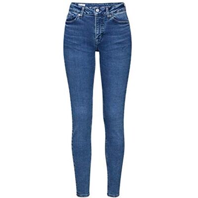 Kings of Indigo Juno High Slim Jeans för kvinnor, Blå (Eco Myla Mid Blue 4046), En strolek (Tillverkarens storlek: 24/34) Kings of Indigo Juno High Slim Jeans för kvinnor, Blå (Eco Myla Mid Blue 4046), En strolek (Tillverkarens storlek: 24/34)