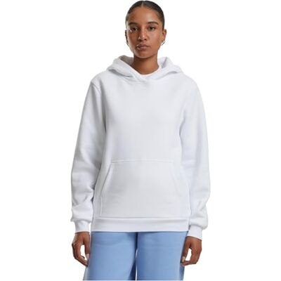 Urban Classics Damhuvtröja Ladies Fluffy Hoody, fluffig huvtröja för kvinnor, lös passform, Vit, 3XL Urban Classics Damhuvtröja Ladies Fluffy Hoody, fluffig huvtröja för kvinnor, lös passform, Vit, 3XL