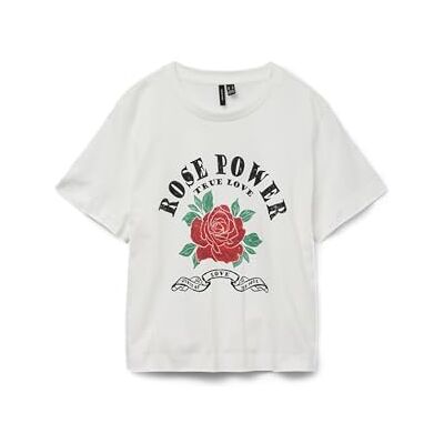 VERO MODA dam Vmsigne Mette Ss Top Box JRS Ga, Snövit, S VERO MODA dam Vmsigne Mette Ss Top Box JRS Ga, Snövit, S