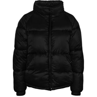 PIECES Pcnaomy High Collar Pufferjacka, svart, L PIECES Pcnaomy High Collar Pufferjacka, svart, L