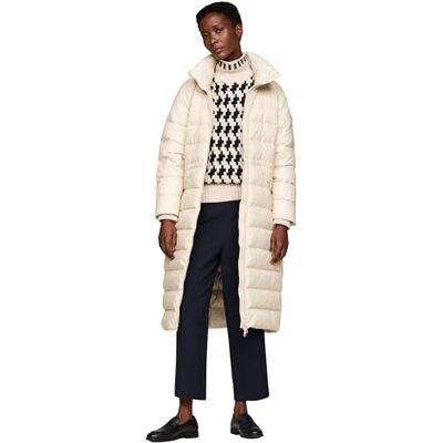 Tommy Hilfiger kvinnors trattkrage maxi dunrock, Beige (klassisk beige), XS Tommy Hilfiger kvinnors trattkrage maxi dunrock, Beige (klassisk beige), XS