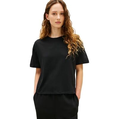 Tommy Hilfiger kvinnor SS LOGO T-SHIRT UW0UW06236 S/S t-shirt, svart, L, svart (svart), L Tommy Hilfiger kvinnor SS LOGO T-SHIRT UW0UW06236 S/S t-shirt, svart, L, svart (svart), L