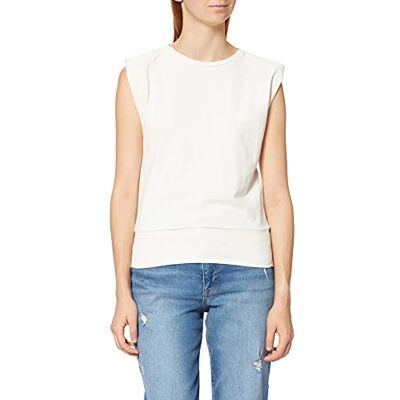 NA-KD Padded Shoulder Top Skjorta för kvinnor, Bruten vit, XS NA-KD Padded Shoulder Top Skjorta för kvinnor, Bruten vit, XS