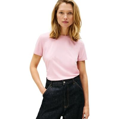Tommy Hilfiger Dam TH Script REG C-NK SS TEE WW0WW47809 S/S t-shirt, rosa (Bonita Pink), XL, Rosa (Bonita rosa), XL Tommy Hilfiger Dam TH Script REG C-NK SS TEE WW0WW47809 S/S t-shirt, rosa (Bonita Pink), XL, Rosa (Bonita rosa), XL