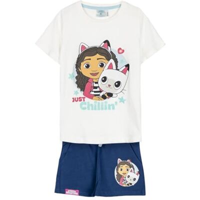 CERDÁ LIFE'S LITTLE MOMENTS Gabby's Dollhouse T-shirt och shorts blå och vit färg storlek 2 år, tillverkad av 100% bomull 220 gsm Gabby- och trosfotstryck originalprodukt designad i Spanien CERDÁ LIFE'S LITTLE MOMENTS Gabby's Dollhouse T-shirt och shorts blå och vit färg storlek 2 år, tillverkad av 100% bomull 220 gsm Gabby- och trosfotstryck originalprodukt designad i Spanien