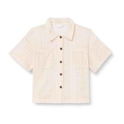 NAME IT flicka Nkfhisilka Ss skjorta kortärmad blus, Beige, 122-128 NAME IT flicka Nkfhisilka Ss skjorta kortärmad blus, Beige, 122-128