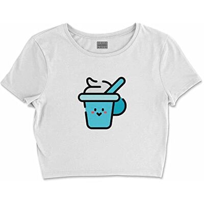 Bona Basics , Digital tryckt basic t-shirt för damer,% 100 bomull, vit, ledig, damtoppar, storlek: S, Vit, S Kort Bona Basics , Digital tryckt basic t-shirt för damer,% 100 bomull, vit, ledig, damtoppar, storlek: S, Vit, S Kort