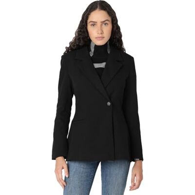 VERO MODA VMELMA LS Fitted Blazer, svart, 38 VERO MODA VMELMA LS Fitted Blazer, svart, 38