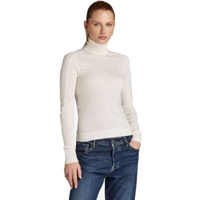 G-STAR RAW Core Slim Turtle Knit, Beige (Eggnog D23678-b692-g076), M G-STAR RAW Core Slim Turtle Knit, Beige (Eggnog D23678-b692-g076), M