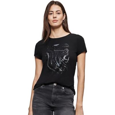Street One T-shirt med paljetter, svart, 36 Street One T-shirt med paljetter, svart, 36