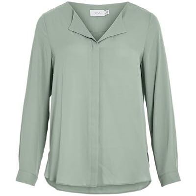 Vila Vilucy L/S Shirt – Noos, Siltgrön, XL Vila Vilucy L/S Shirt – Noos, Siltgrön, XL