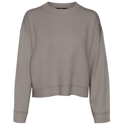 VERO MODA VMGOLD Piping LS O-hals tröja GA, Månkjol/detalj: w. Melange, XS VERO MODA VMGOLD Piping LS O-hals tröja GA, Månkjol/detalj: w. Melange, XS