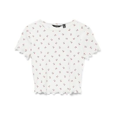 VERO MODA Vmharry Ss O-Neck Top JRS Noos, Snövit, L VERO MODA Vmharry Ss O-Neck Top JRS Noos, Snövit, L