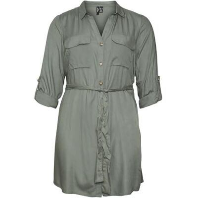 VERO MODA Kvinnlig skjortblusklänning VMBUMPY L/S skjorta klänning WVN Curve NOOS, Laurelkrans, 54 SE VERO MODA Kvinnlig skjortblusklänning VMBUMPY L/S skjorta klänning WVN Curve NOOS, Laurelkrans, 54 SE