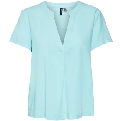 VERO MODA Vmmymilo Ss WVN Ga Top, Limpet Shell, S VERO MODA Vmmymilo Ss WVN Ga Top, Limpet Shell, S