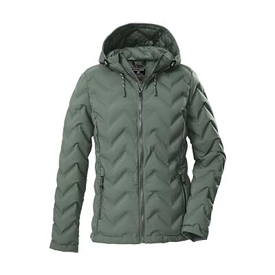 Killtec dam quiltad jacka/funktionell jacka i dunlook med huva KOW 23 WMN QLTD JCKT, gröngrå, 46, 43305-000 Killtec dam quiltad jacka/funktionell jacka i dunlook med huva KOW 23 WMN QLTD JCKT, gröngrå, 46, 43305-000
