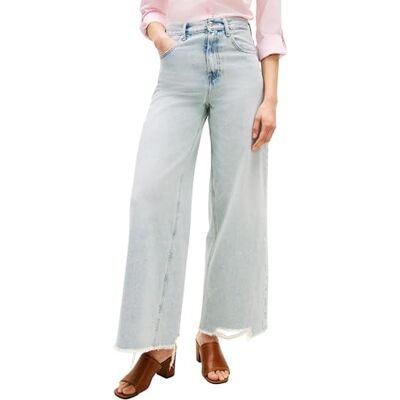 Tommy Hilfiger kvinnors DNM Eve 70'S Wide Leg Hw WW0WW48573, Denim, 26W/32L Tommy Hilfiger kvinnors DNM Eve 70'S Wide Leg Hw WW0WW48573, Denim, 26W/32L