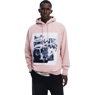 Desigual Sweat_Pink, 3035 Rosa Stick, S, Röd, S Desigual Sweat_Pink, 3035 Rosa Stick, S, Röd, S