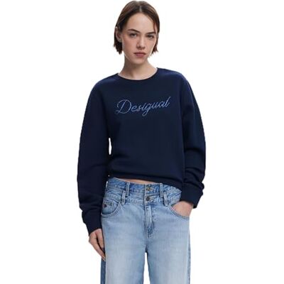 Desigual dam sweatshirt, blå, XL Desigual dam sweatshirt, blå, XL