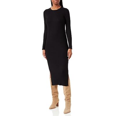 VERO MODA Bestseller A/S Vmglory Rib LS O-hals vadklänning Ga Noos, svart, XXL, Schwarz, XXL VERO MODA Bestseller A/S Vmglory Rib LS O-hals vadklänning Ga Noos, svart, XXL, Schwarz, XXL