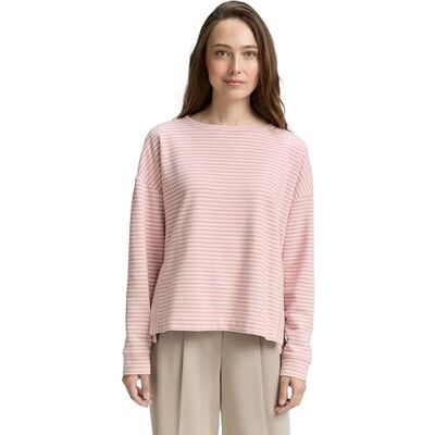 TOM TAILOR Damtröja, 38842 – Morning Pink Offwhite Stripe, XXS TOM TAILOR Damtröja, 38842 – Morning Pink Offwhite Stripe, XXS