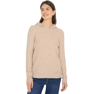 Cecil mjuk huvtröja öken beige melange M Cecil mjuk huvtröja öken beige melange M