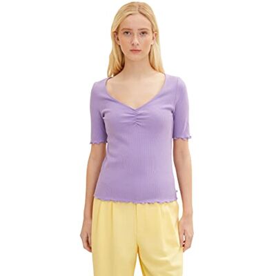 TOM TAILOR Denim Damer T-shirt 1035377, 31305 Digital Purple, L TOM TAILOR Denim Damer T-shirt 1035377, 31305 Digital Purple, L