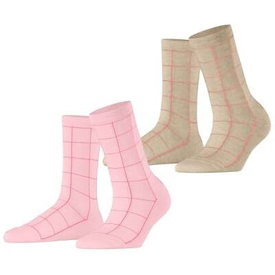 ESPRIT Damstrumpor skissade rutnät 2-pack W SO bomull mönstrad 2 par, flerfärgade (beige rosa 0020), 35–38, Flerfärgad (beige rosa 0020), 35-38 EU ESPRIT Damstrumpor skissade rutnät 2-pack W SO bomull mönstrad 2 par, flerfärgade (beige rosa 0020), 35–38, Flerfärgad (beige rosa 0020), 35-38 EU