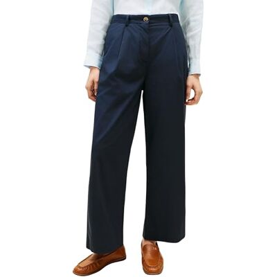 Tommy Hilfiger dam tvättad bomull vida ben byxa WW0WW49594, blå, 42 Tommy Hilfiger dam tvättad bomull vida ben byxa WW0WW49594, blå, 42