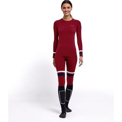 FALKE , Baselayer-Shirt Maximum Warm Round Neck W L/s Sh funktionsmaterial snabbtorkande 1 styck, röd Merlot 8117 trend, M FALKE , Baselayer-Shirt Maximum Warm Round Neck W L/s Sh funktionsmaterial snabbtorkande 1 styck, röd Merlot 8117 trend, M