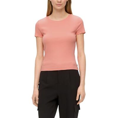QS cropped top med ribbstruktur, 2108, XS QS cropped top med ribbstruktur, 2108, XS