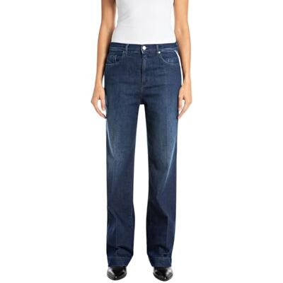 Replay Dam avslappnad rak passform jeans Melja, 007 mörkblå, 24W x 30L Replay Dam avslappnad rak passform jeans Melja, 007 mörkblå, 24W x 30L