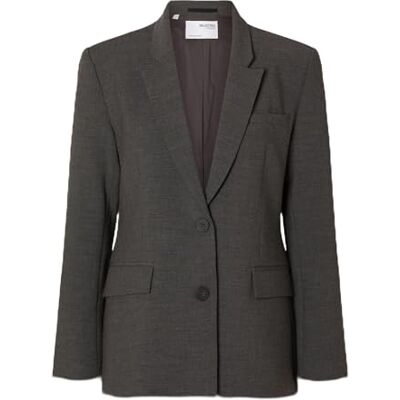 SELECTED FEMME SLFRITA LS Classic Blazer DGM NOOS, Mörkgrå melange/detalj: melerad, 38 SELECTED FEMME SLFRITA LS Classic Blazer DGM NOOS, Mörkgrå melange/detalj: melerad, 38