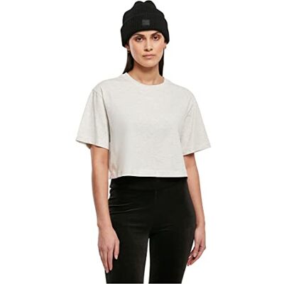 Urban Classics dam T-tröja Dam kort överdimensionerad t-shirt, Ljusgrå, S Urban Classics dam T-tröja Dam kort överdimensionerad t-shirt, Ljusgrå, S