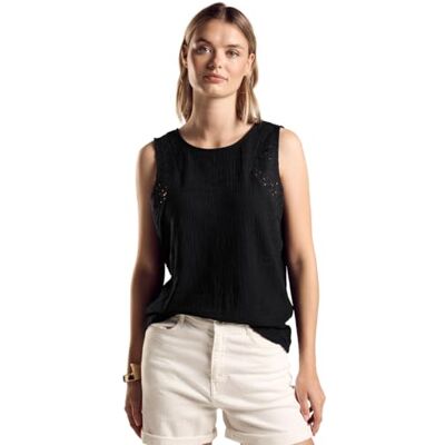 Street One strukturell topp, svart, 36 Street One strukturell topp, svart, 36