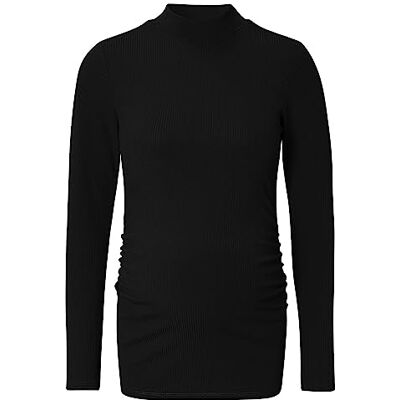 Noppies Dam Sira Rib Top Ls T-shirt, Svart – P090, XXL Noppies Dam Sira Rib Top Ls T-shirt, Svart – P090, XXL