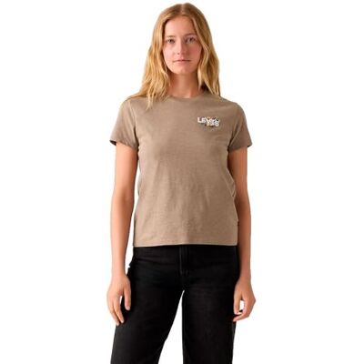 Levi's The Perfect Tee Hummingbird HL-logotyp taup, Hummingbird Hl logotyp, XS Levi's The Perfect Tee Hummingbird HL-logotyp taup, Hummingbird Hl logotyp, XS