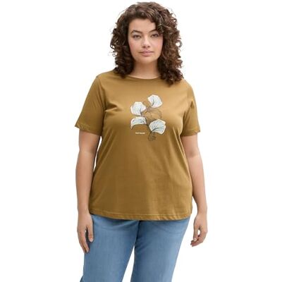TOM TAILOR Plussize dam-t-shirt, 15664 – Nutria Olive, 44 SE/L TOM TAILOR Plussize dam-t-shirt, 15664 – Nutria Olive, 44 SE/L