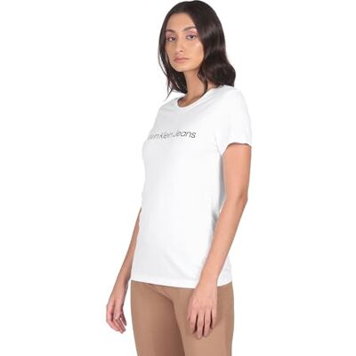 Calvin Jeans T-shirt för kvinnor (2-pack), Ljus vit/Ck svart, XXL Calvin Jeans T-shirt för kvinnor (2-pack), Ljus vit/Ck svart, XXL