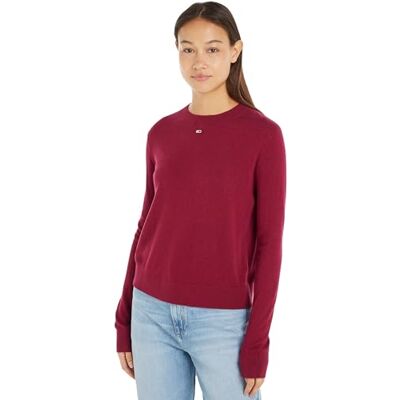 Tommy Jeans Tommy Hilfiger Dam Tjw Essential Crew Neck tröja pullover, Dal lila melange, XXS Tommy Jeans Tommy Hilfiger Dam Tjw Essential Crew Neck tröja pullover, Dal lila melange, XXS