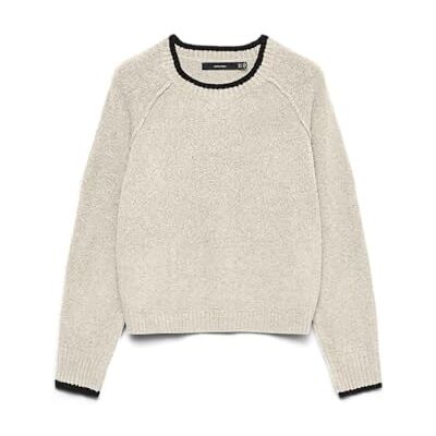 VERO MODA Vmaquarius Ls O-hals raglan tröja Bf, Björk, S VERO MODA Vmaquarius Ls O-hals raglan tröja Bf, Björk, S