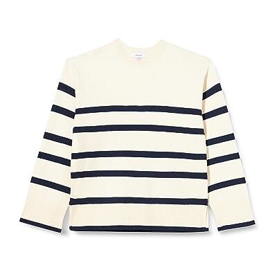 VERO MODA Bestseller A/S VMSABA LS O-hals tröja GA Girl NOOS, Birch/Stripes:navy Blazer, 52/54 SE VERO MODA Bestseller A/S VMSABA LS O-hals tröja GA Girl NOOS, Birch/Stripes:navy Blazer, 52/54 SE