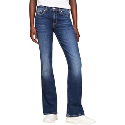 Tommy Jeans Tommy Hilfiger Bootcut för kvinnor, Denim mörk, 33W / 34L Tommy Jeans Tommy Hilfiger Bootcut för kvinnor, Denim mörk, 33W / 34L