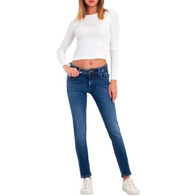 LTB damjeans maxime – smal passform med medelhög midja och dragkedja i blått av bomullsblandning – storlek W31L32, Gella Wash 55174, 31W x 32L LTB damjeans maxime – smal passform med medelhög midja och dragkedja i blått av bomullsblandning – storlek W31L32, Gella Wash 55174, 31W x 32L