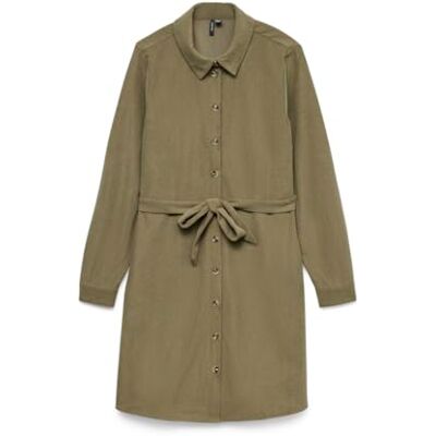 VERO MODA Vmelly L/S kort skjorta klänning WVN Ga, Druva blad, S VERO MODA Vmelly L/S kort skjorta klänning WVN Ga, Druva blad, S
