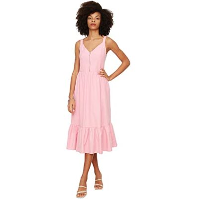 Trendyol Dam GIPE detaljerad klänning klänning, rosa, 36 Trendyol Dam GIPE detaljerad klänning klänning, rosa, 36