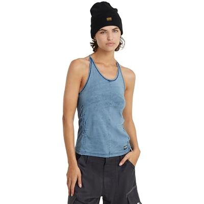 G-STAR RAW Gathered Indigo Slim Tank Top wmn, Blå (Sun Faded Indigo D24652-d604-b503), XXS G-STAR RAW Gathered Indigo Slim Tank Top wmn, Blå (Sun Faded Indigo D24652-d604-b503), XXS