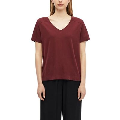 s.Oliver dam 2178635 T-shirt V-hals i linneblandning (1-pack), röd, 34 s.Oliver dam 2178635 T-shirt V-hals i linneblandning (1-pack), röd, 34