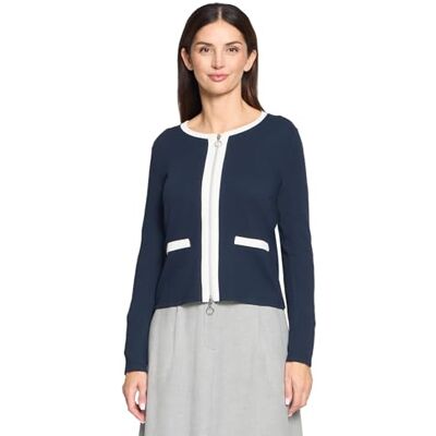 Betty Barclay Damtröja jacka, Patch Dark Blue/Cream, 38 Betty Barclay Damtröja jacka, Patch Dark Blue/Cream, 38